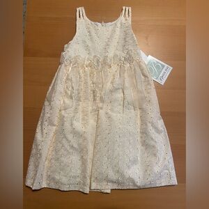 NWT Bonnie Jean Cream Floral Dress